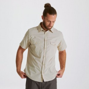 Férfi Craghoppers Kiwi Rövid Sleeve Ingek Bézs | BUQWXD305