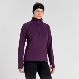 Női Craghoppers Dynamic Pro Half Zip Polár Pulóverek Lila | AJESIR120