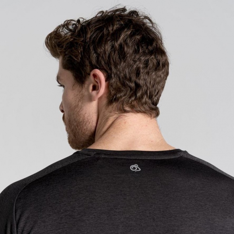 Férfi Craghoppers Dynamic Pro Long Sleeve Póló Fekete | OTDLSJ408