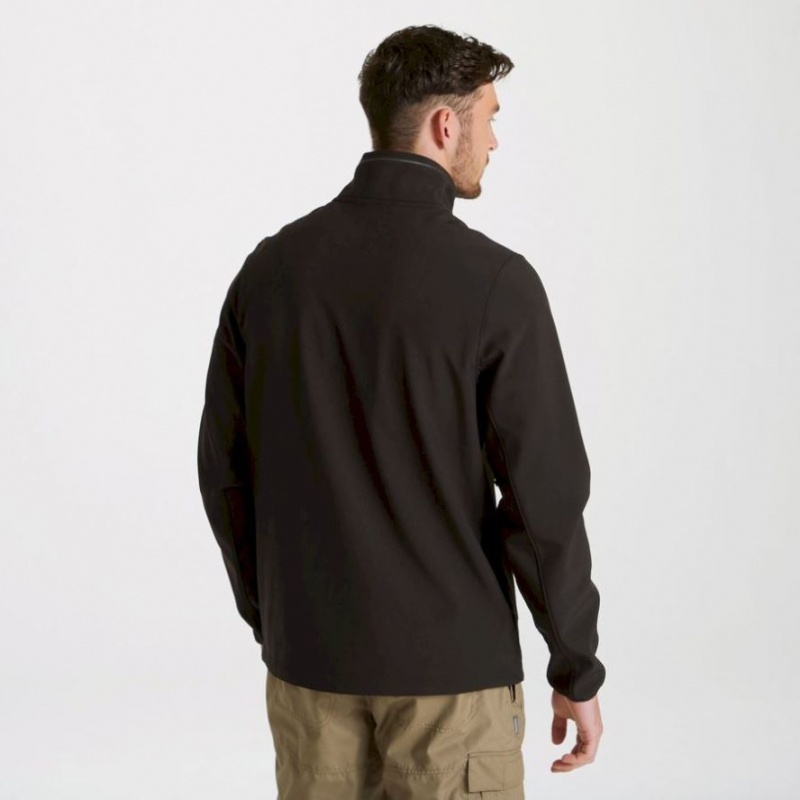 Férfi Craghoppers Expert Basecamp Softshell Kabát Fekete | FYSVMI240