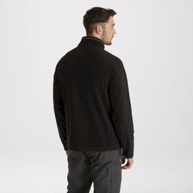 Férfi Craghoppers Expert Corey 200 Half Zip Polár Pulóverek Fekete | NTMLXE983