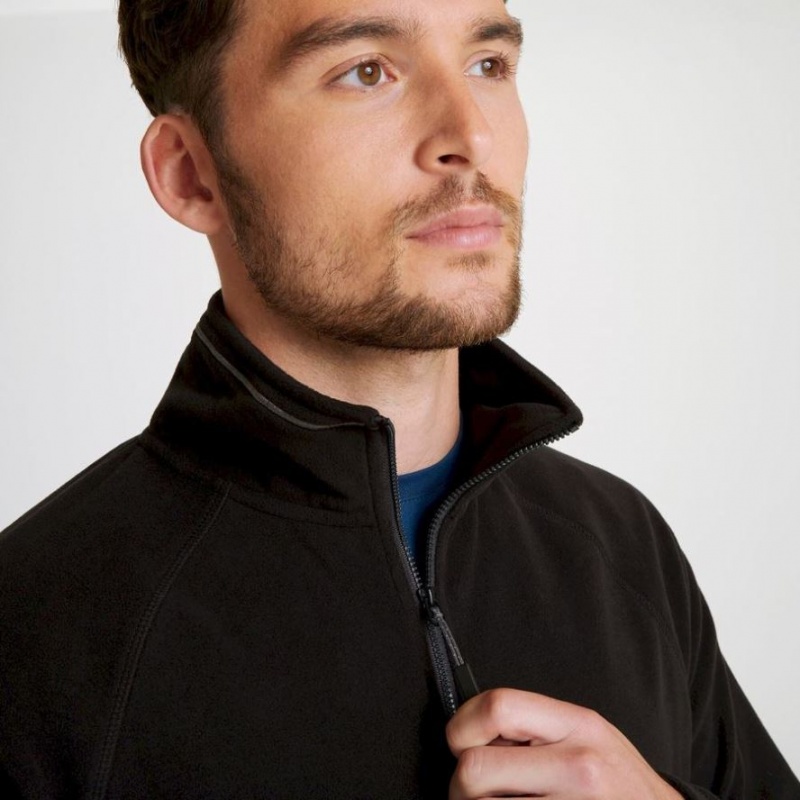Férfi Craghoppers Expert Corey 200 Half Zip Polár Pulóverek Fekete | NTMLXE983