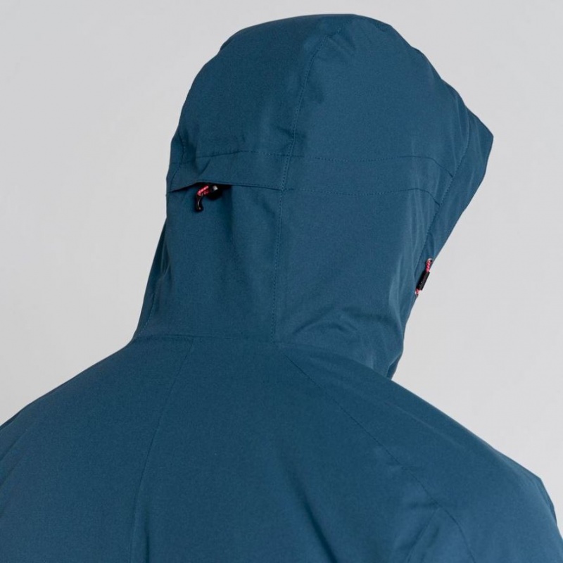 Férfi Craghoppers Lorton Thermic Kapucnis Kabát Kék | YNOZLX297