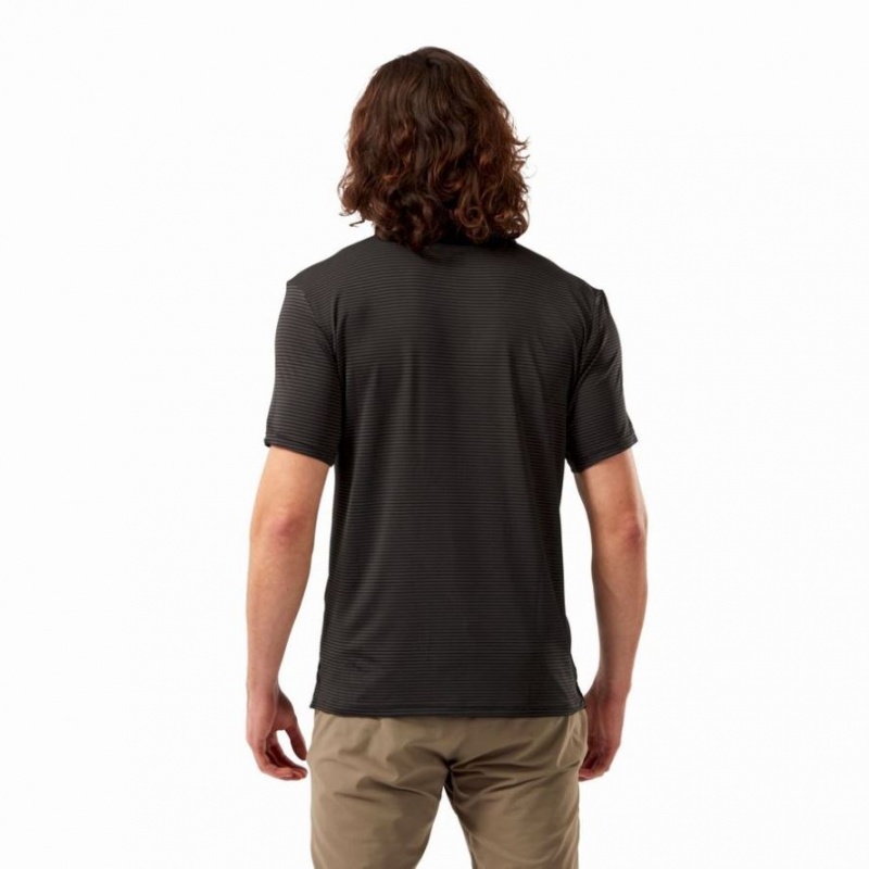 Férfi Craghoppers NosiLife Pro Rövid Sleeve Polo Póló Fekete | EGCUAN162