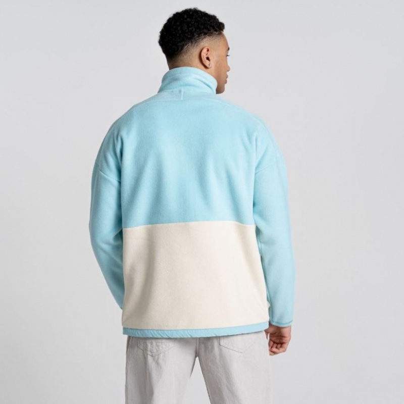 Férfi Craghoppers Spindle Half Zip Polár Pulóverek Világos Türkiz | FWLEIB019