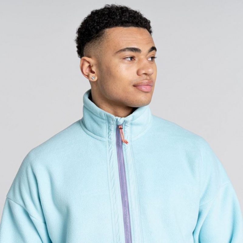 Férfi Craghoppers Spindle Half Zip Polár Pulóverek Világos Türkiz | FWLEIB019