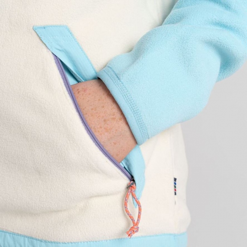 Férfi Craghoppers Spindle Half Zip Polár Pulóverek Világos Türkiz | FWLEIB019