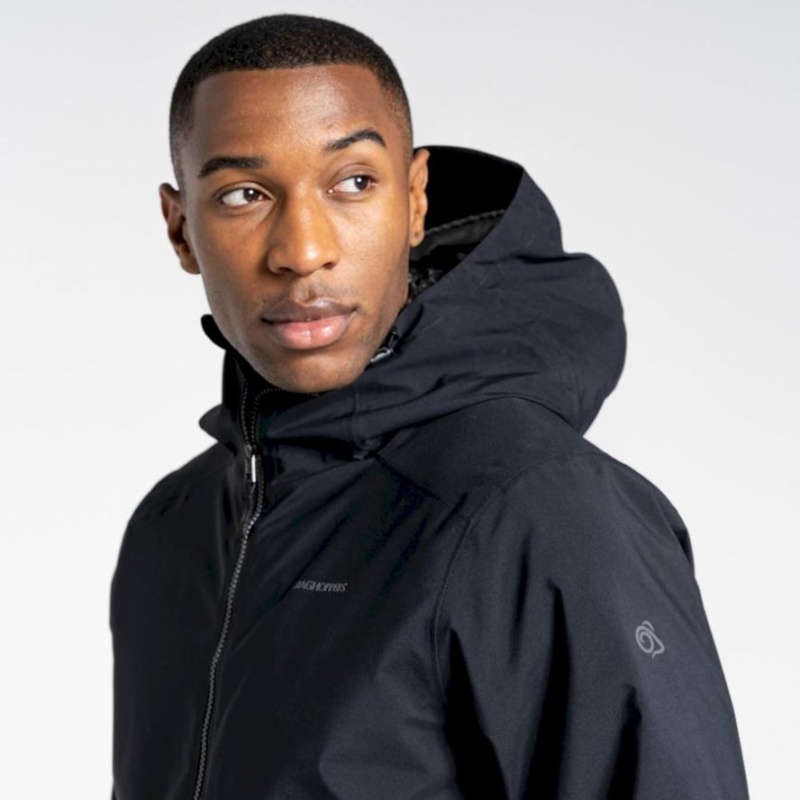 Férfi Craghoppers Toledo Gore Tex Kabát Fekete | WCQGYF456
