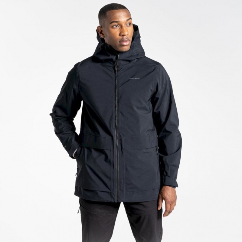 Férfi Craghoppers Toledo Gore Tex Kabát Fekete | WCQGYF456