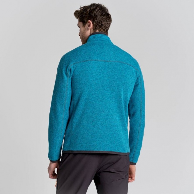 Férfi Craghoppers Torney Half Zip Polár Pulóverek Türkiz | QTEBYX528