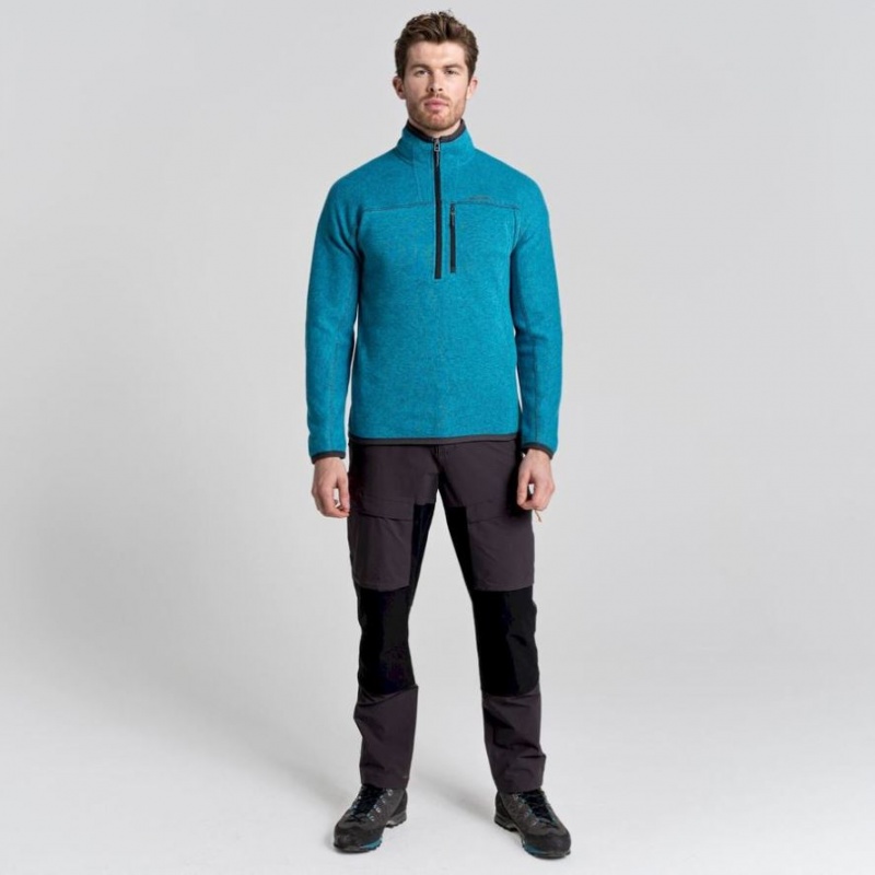 Férfi Craghoppers Torney Half Zip Polár Pulóverek Türkiz | QTEBYX528