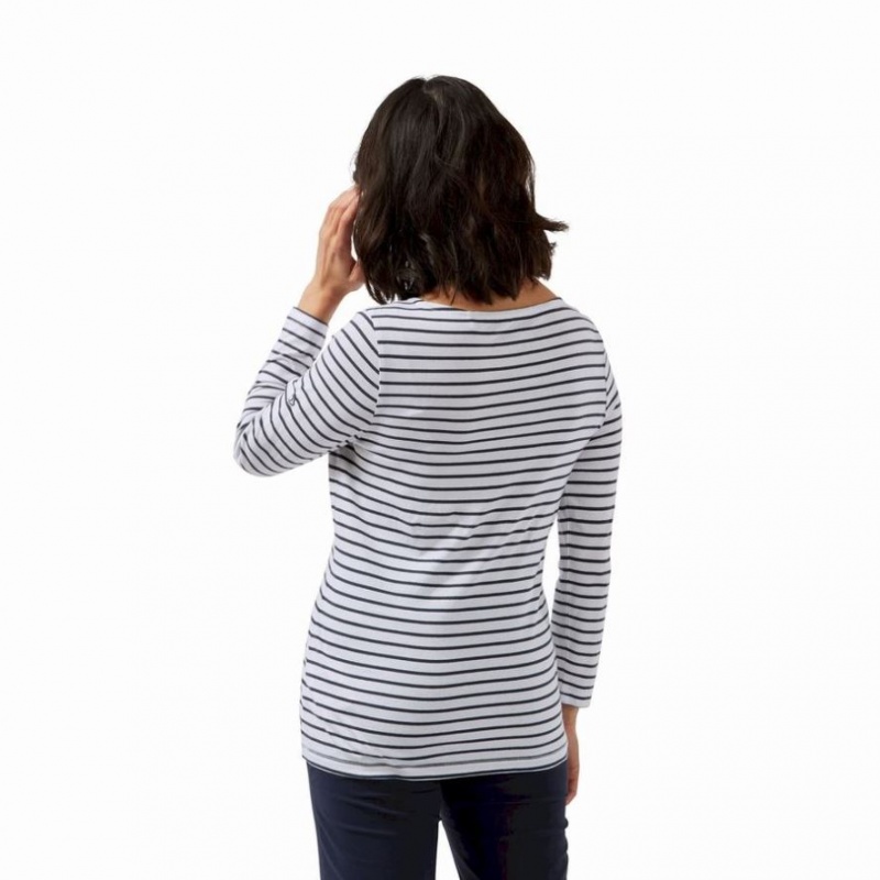 Női Craghoppers Blanca 3/4 Sleeved Póló Sötétkék | GICVSN736