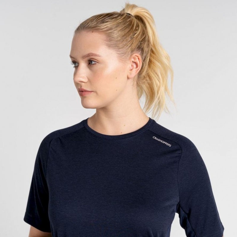 Női Craghoppers Dynamic Pro Rövid Sleeve Póló Sötétkék | OEFVQM032