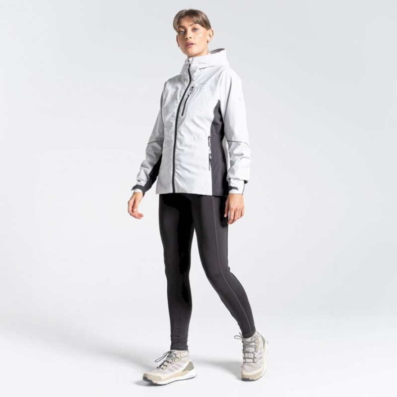 Női Craghoppers Dynamic Vízálló Kabát Fehér | NVMRBW194