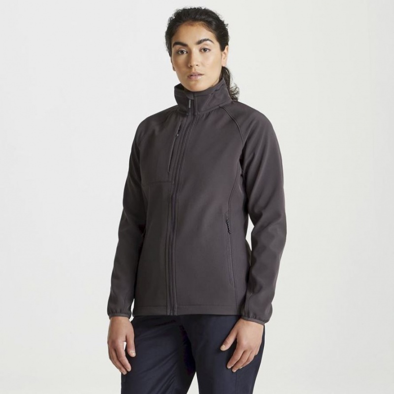 Női Craghoppers Expert Basecamp Softshell Kabát Sötétbarna | PLNEDH710