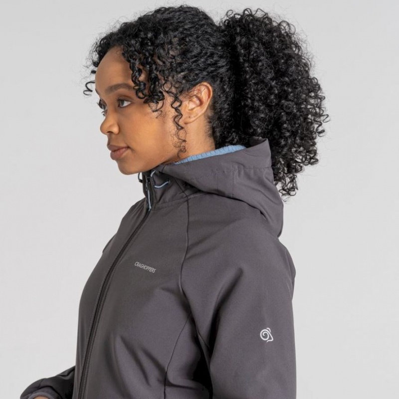 Női Craghoppers Kalti Weatherproof Kapucnis Kabát Szürke | SCXKHB024