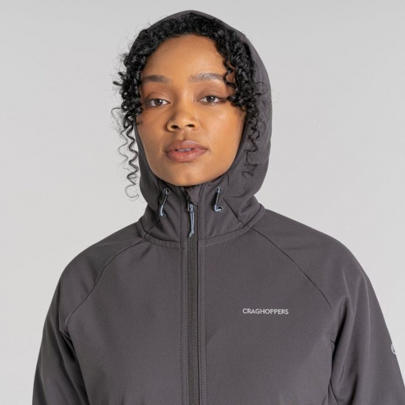 Női Craghoppers Kalti Weatherproof Kapucnis Kabát Szürke | SCXKHB024