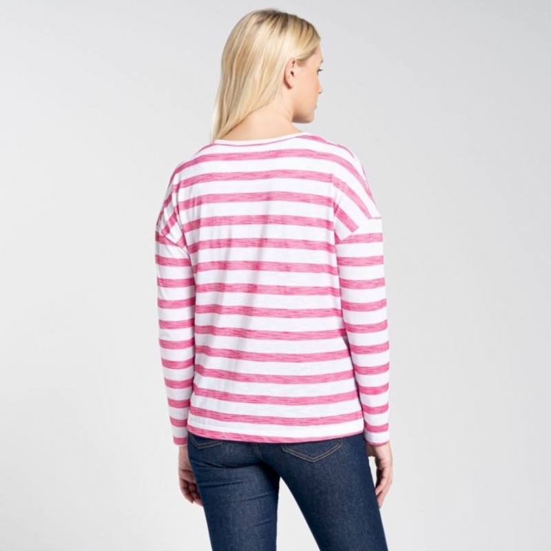 Női Craghoppers NosiLife Cora Long Sleeve Póló Rózsaszín | YCJXQO913