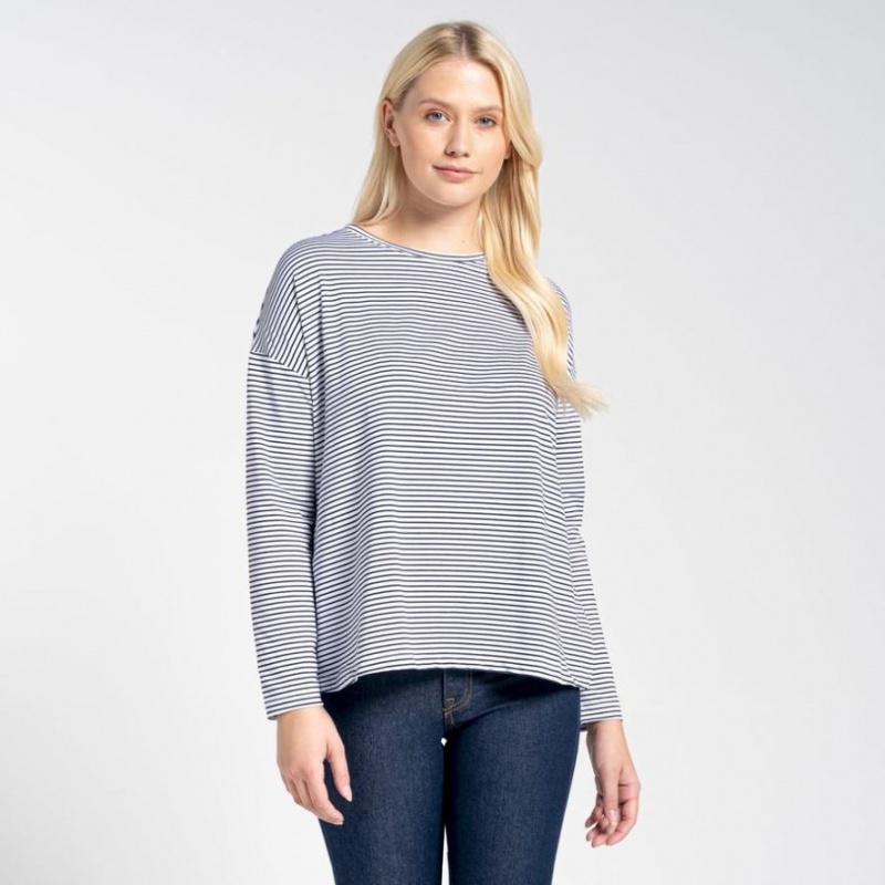 Női Craghoppers NosiLife Cora Long Sleeve Póló Kék | ZHYSOE867