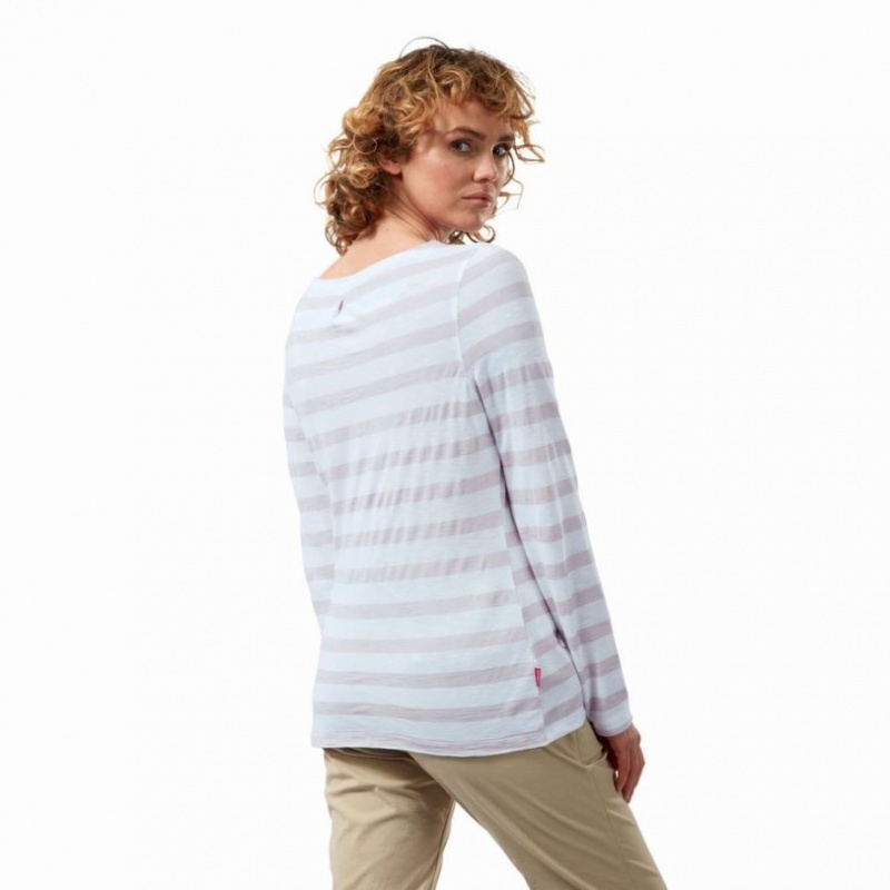 Női Craghoppers NosiLife Erin Long Sleeve Póló Lila | QYTDJW632