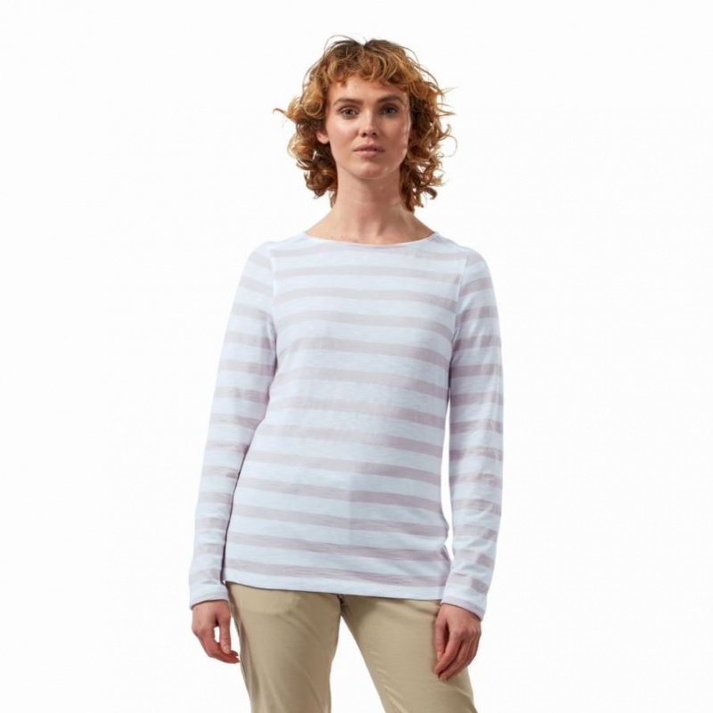 Női Craghoppers NosiLife Erin Long Sleeve Póló Lila | QYTDJW632