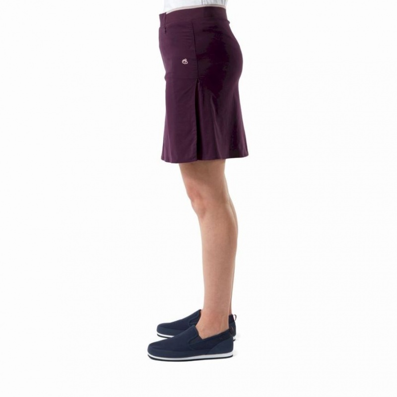 Női Craghoppers NosiLife Pro Skort Rövidnadrág Bordó | XWBUTS048