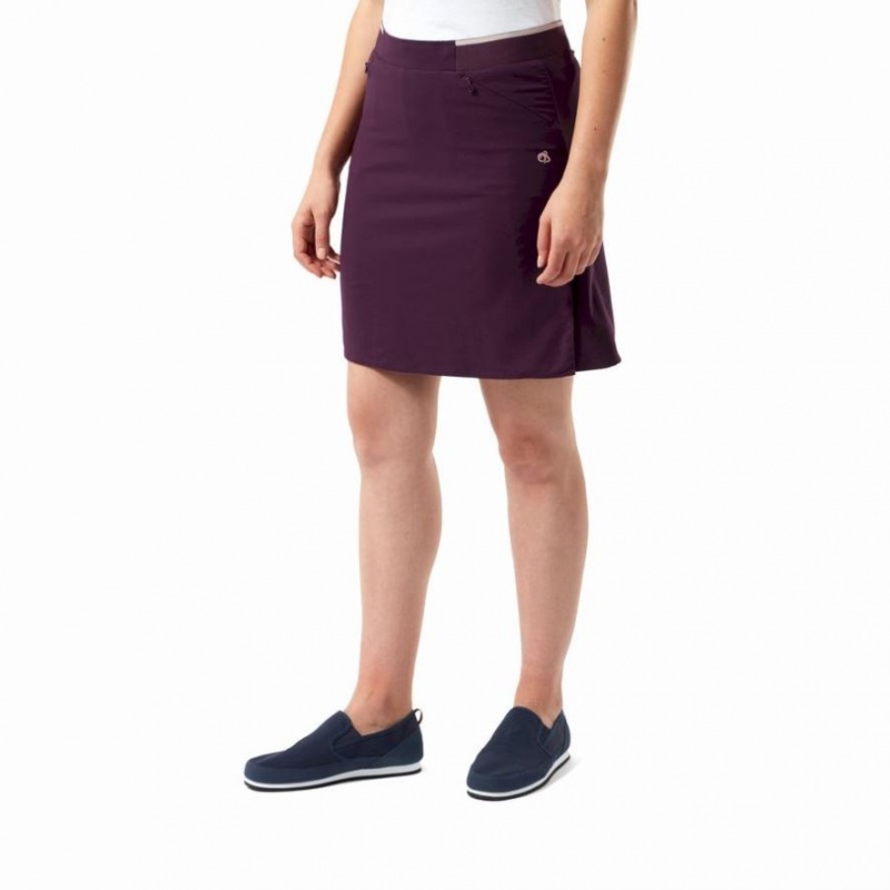 Női Craghoppers NosiLife Pro Skort Rövidnadrág Bordó | XWBUTS048