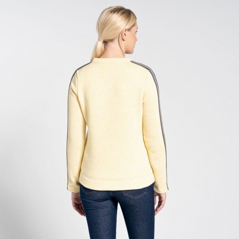 Női Craghoppers Pinalla Crew Neck Polár Pulóverek Sárga | TJYHXZ328