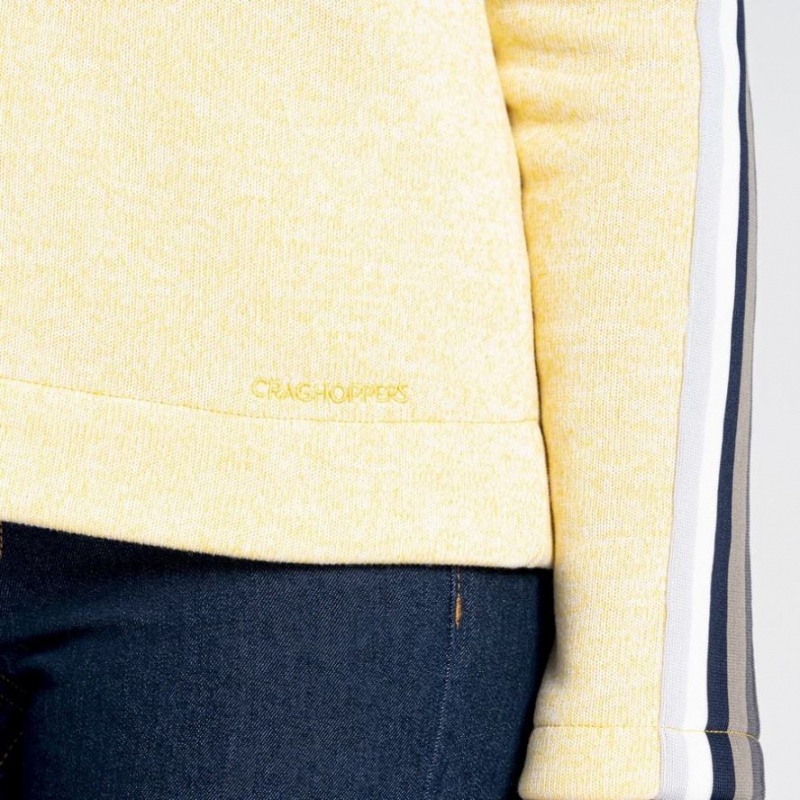 Női Craghoppers Pinalla Crew Neck Polár Pulóverek Sárga | TJYHXZ328